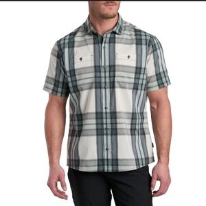 Kuhl Styk Plaid Button Down Shirt Outdoors Performance Gorpcore Utility Hiking